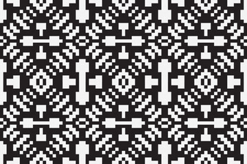 Ethnic seamless monochrome pattern. Aztec geometric background. Tribal print. Navajo fabric. Modern abstract wallpaper. Vector illustration.