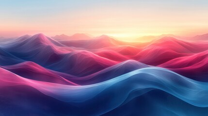 Chromatic Dawn: Where vibrant hues paint the sky, ethereal waves cascade into a breathtaking sunrise, a mesmerizing blend of color and tranquility. 