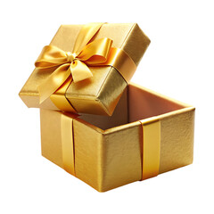 Golden velvet gift jewelry box