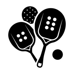 Pickleball silhouette vector
