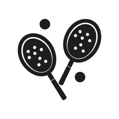 Pickleball silhouette vector
