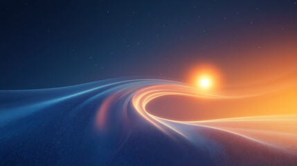 Sun Path Chart, showing the sun's movement over the course of the day during the equinox, visually designed as a flowing curve, with copy space, The September Equinox