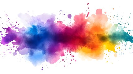Abstract, colorful watercolor splash background vector illustration on a white background.