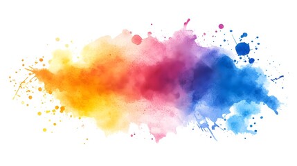 Obraz premium Abstract, colorful watercolor splash background vector illustration on a white background.