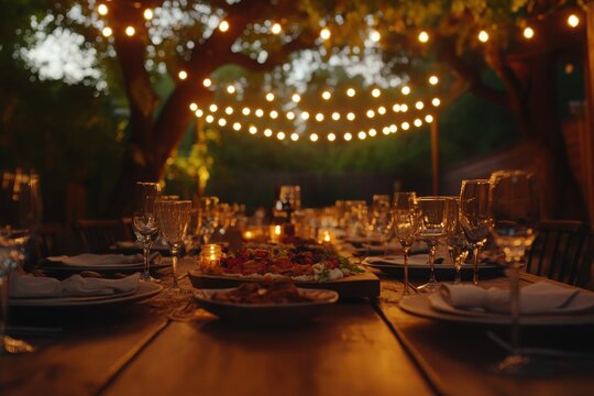 Rustic farm-to-table dinner party setup