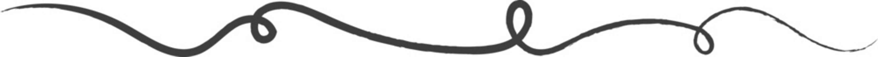 A wavy, artistic brushstroke with loops, representing creativity and fluidity.