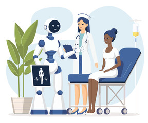 AI Robot Doctor, Futuristic Healthcare Assistant