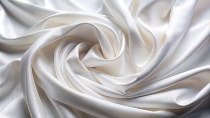 Obraz premium Ethereal and refined, the delicate white fabric takes center stage, its smooth, velvety surface and subtle sheen