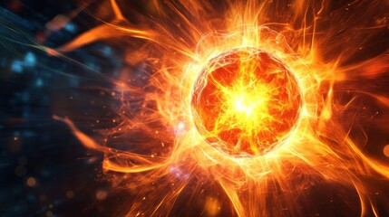Fototapeta premium Fiery Energy Orb.