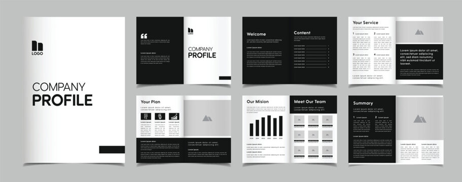 Modern company profile template design
