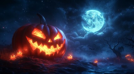 Naklejka premium Happy Halloween Banner background Design