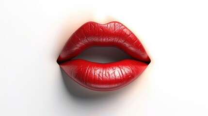 lips, kiss, red, lipstick, beauty, makeup, gloss, fashion, cosmetics, sexy, woman, glamour, bold, flirty, style, smooth, face, mouth, 3d, pout, skin, elegant, sensual, closeup, isolated, vibrant, chic
