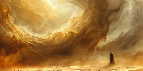 Ezekiel's Vision: Abstract Revival of the Valley of Dry Bones