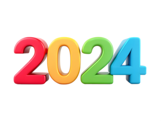 2024 logo design creative and modern on transparent background