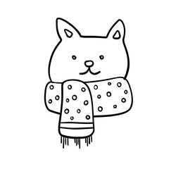 Christmas animal outline black and white 