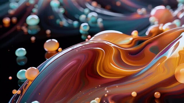 Plastic Morphing Material. Animation On The Topic Of Materials And Surfaces, Textures And Morphology.  Generative AI