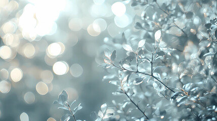 Fototapeta premium flower bokeh shining background for invitation card, wallpaper or banner, generated ai