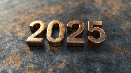 New Year's Eve celebration 3D 2025 number background