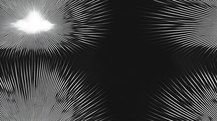 Radial line design on a black background