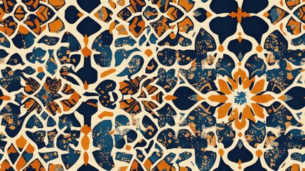 Abstract Islamic pattern in decorative style Vintage texture with seamless ornament Holiday themed Islamic background