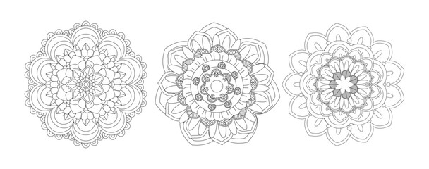 Mandala Flower Shapes Collection Art