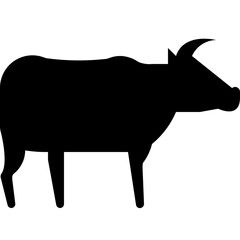 silhouette of a bull