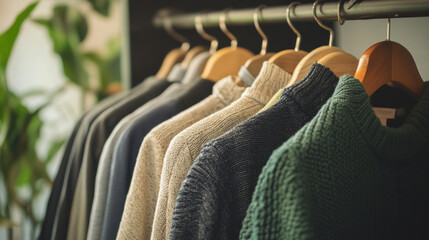 Obraz premium Sustainable fashion startup developing a new line of eco-conscious apparel, focusing on biodegradable materials and zero-waste designs