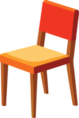 Fototapeta premium Single Chair Illustration on white background isolated image
