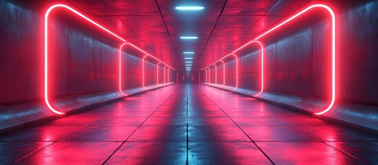 Neon Lights Tunnel