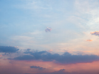 Soft Pastel Clouds in Serene Evening Sky