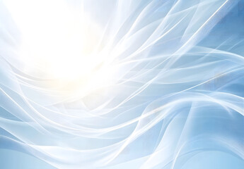 Abstract Cosmic Blue Light Waves with Sparkling Stars