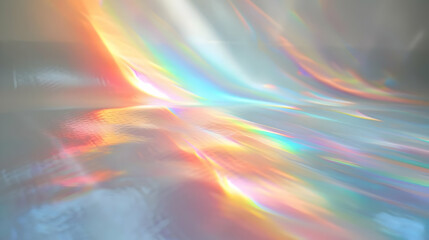 Abstract Holographic Background with Iridescent Light Reflecting on a Smooth Surface