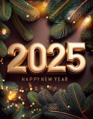 Happy New Year 2025 Poster Design
