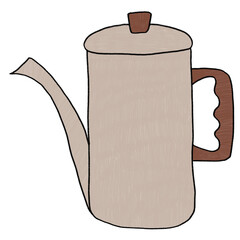 Coffee Drip Pot Hand Drawn Illustration