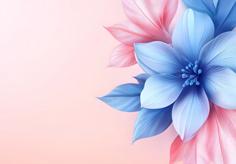Obraz premium Soft Gradient Flower Petals in Abstract Pastel Colors