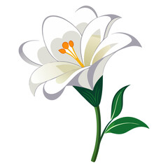 Vibrant Freesia Flower Illustration with Multicolored Petals in Pink, Yellow, and Orange - Ideal for Spring and Summer Floral Themes, Freesia Illustration, Freesia Flower vector Illustration