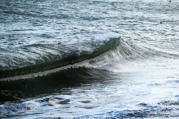 Stormy Mediterranean sea next to Forio, Ischia, Italy.