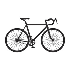 Flat Bicycle Icon A Detailed Symbol for Web Page Design, Representing City Transportation, Sport Travel, and Outdoor Cycling Activities