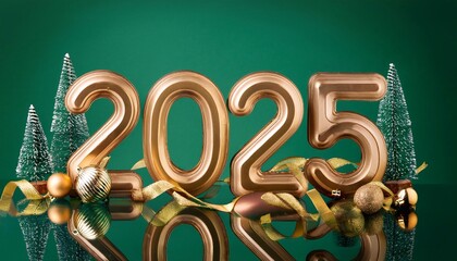 Naklejka premium Happy New Year 2025 Poster Design