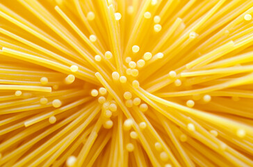 A close-up of spaghetti viewed from above