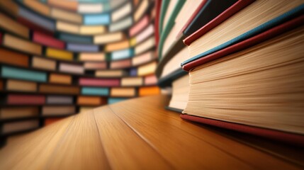 A photo of a library filled with books in various languages, symbolizing global knowledge access.