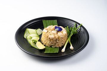 Delicious Thai Fried Rice with Fresh Garnishes