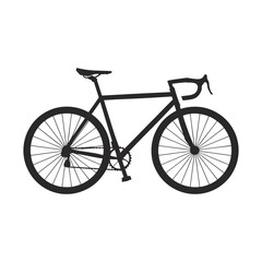 Fototapeta premium Flat Bicycle Icon A Detailed Symbol for Web Page Design, Representing City Transportation, Sport Travel, and Outdoor Cycling Activities