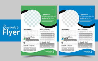 Professional creative a4 flyer template of different colors