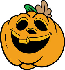 The Pumpkin jack o lantern for halloween or holiday concept.