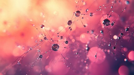 A dreamy abstract background of soft colors and glowing droplets, perfect for artistic and creative projects.