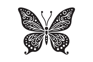 Butterfly vector art silhouette illustration