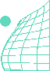 Wavy Wireframe Grid
