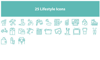 Collection of 25 Lifestyle Icons