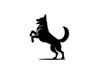  Dog Silhouette clip art line art vector black color silhouette and white background.